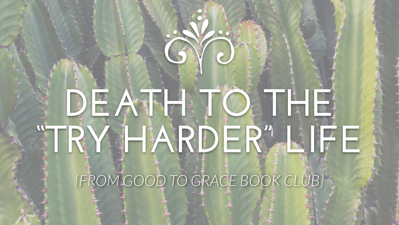 Death To The “Try Harder” Life {From Good To Grace}