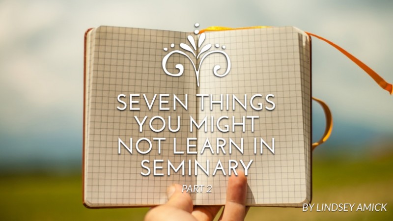 Seven things you might not learn in seminary: Part 2