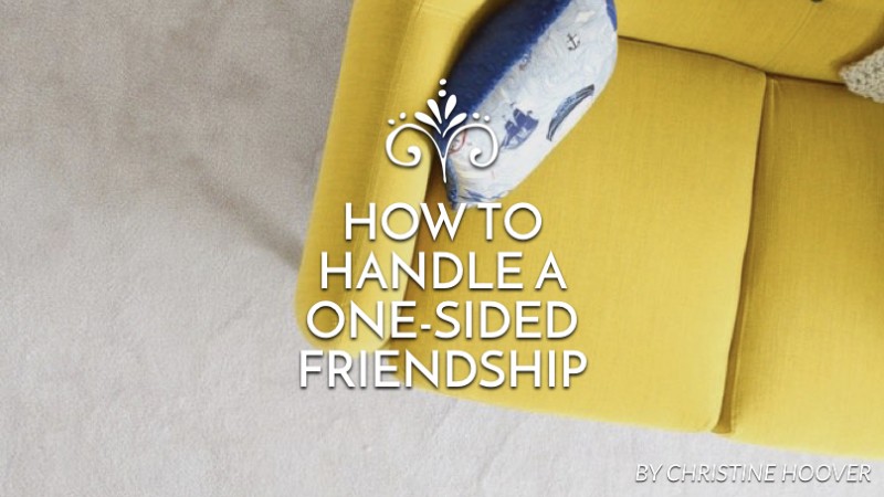 How to handle a one-sided friendship