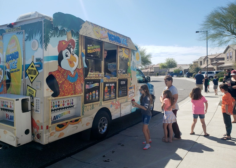 Spreading good news through an ice truck