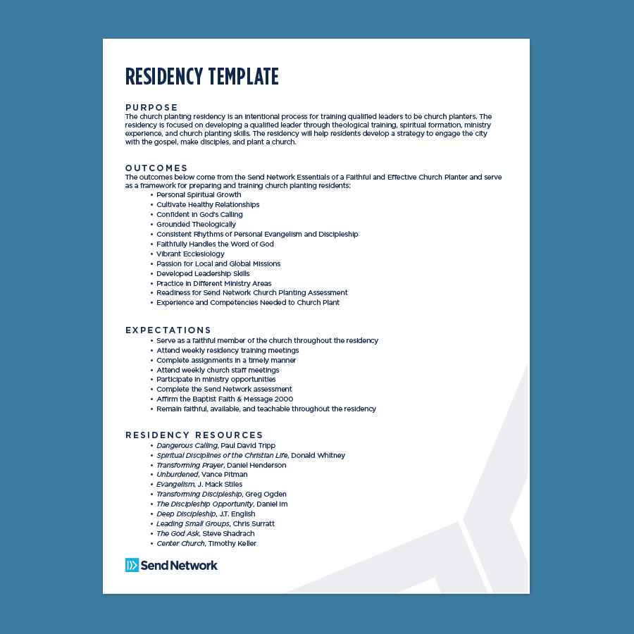 Send Network Residency Template