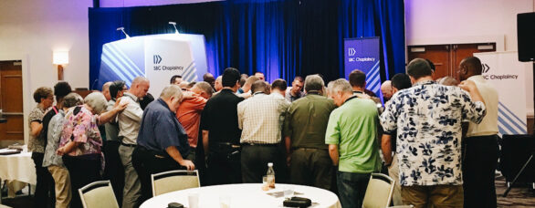 Praying over military chaplains edit
