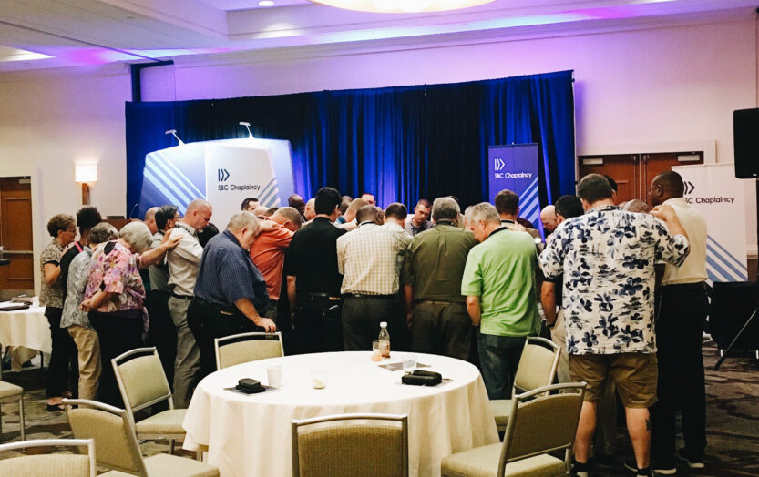 Praying over military chaplains edit