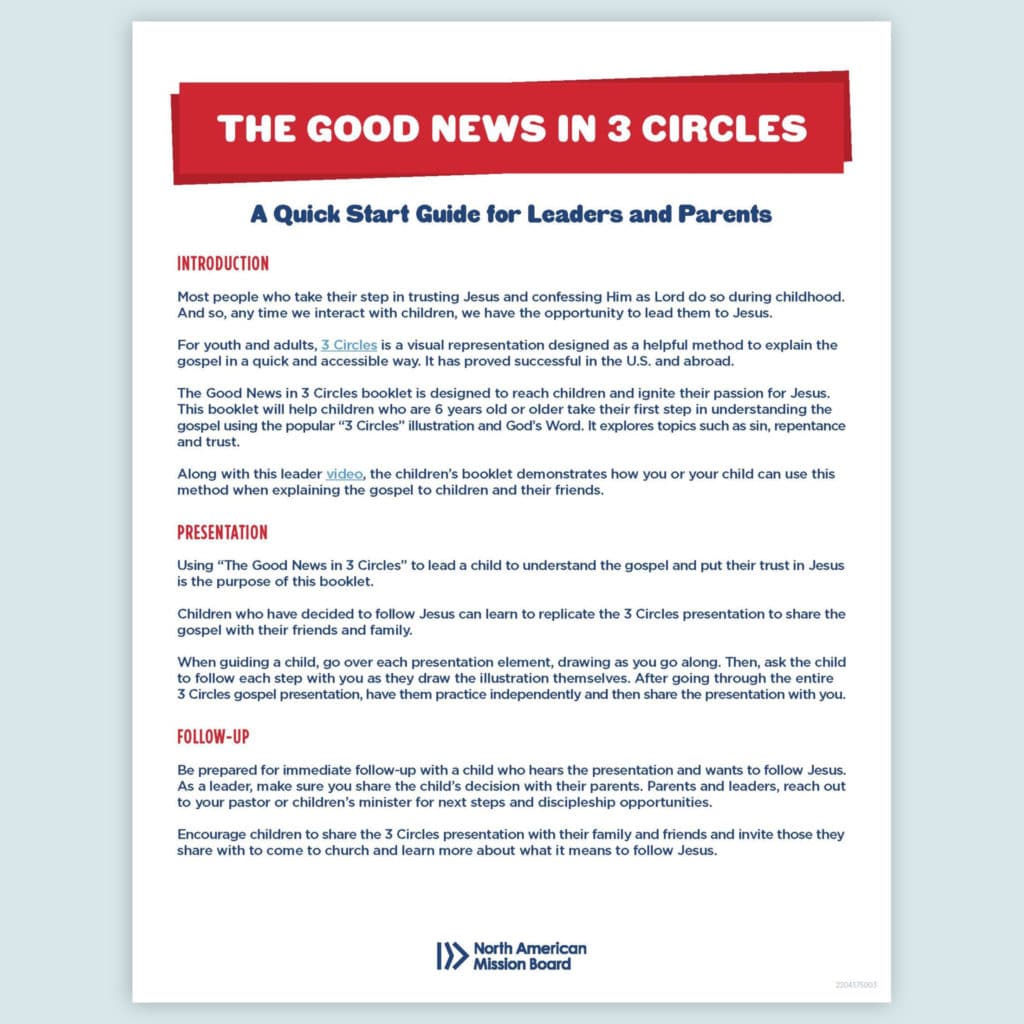 The Good News in 3 Circles Leader/Parent Guide