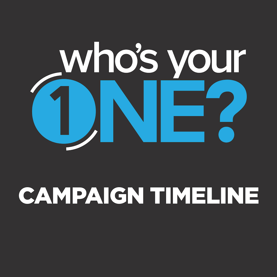 Who’s Your One Campaign Timeline