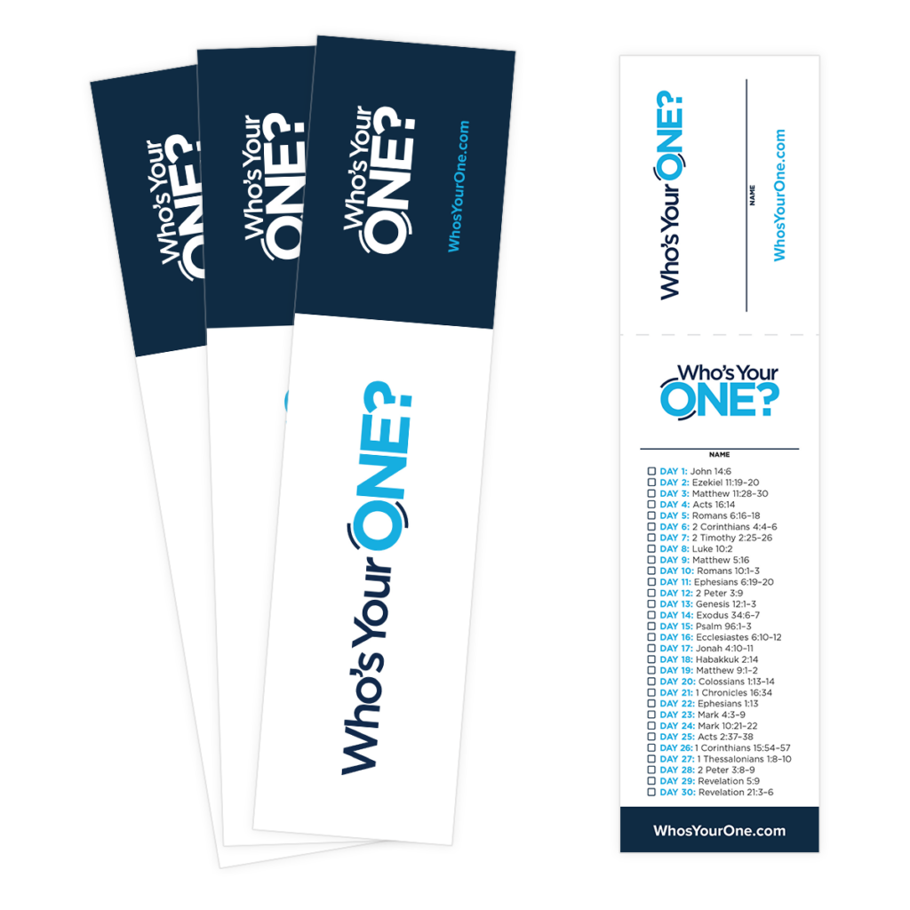 Who’s Your One Evangelism Bookmarks