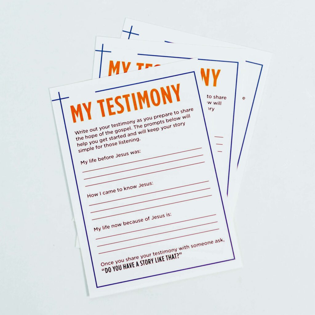 My Testimony Cards
