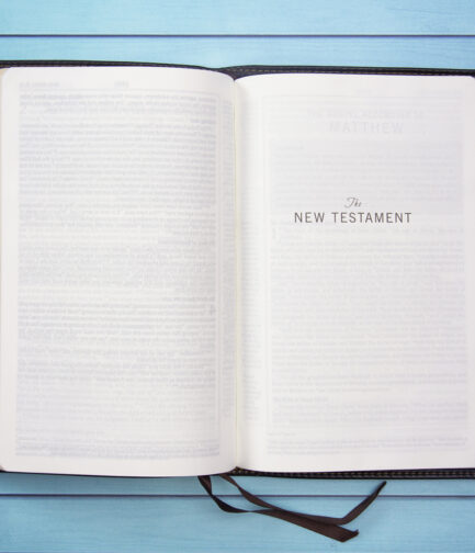 A Bible on a Wooden Table Set out for a Personal Bible Study