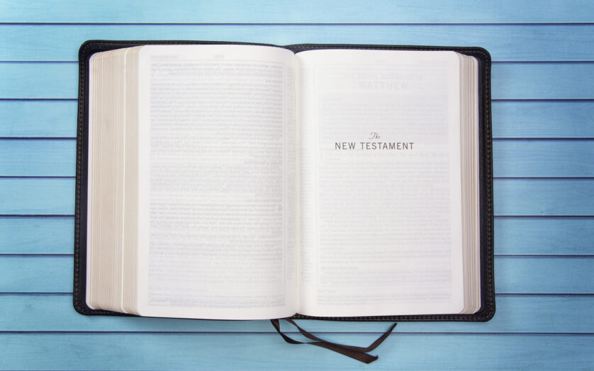 A Bible on a Wooden Table Set out for a Personal Bible Study