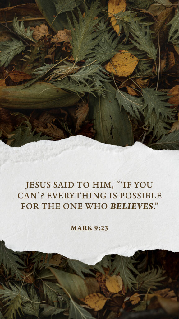 Mark 9:23 Phone Wallpaper
