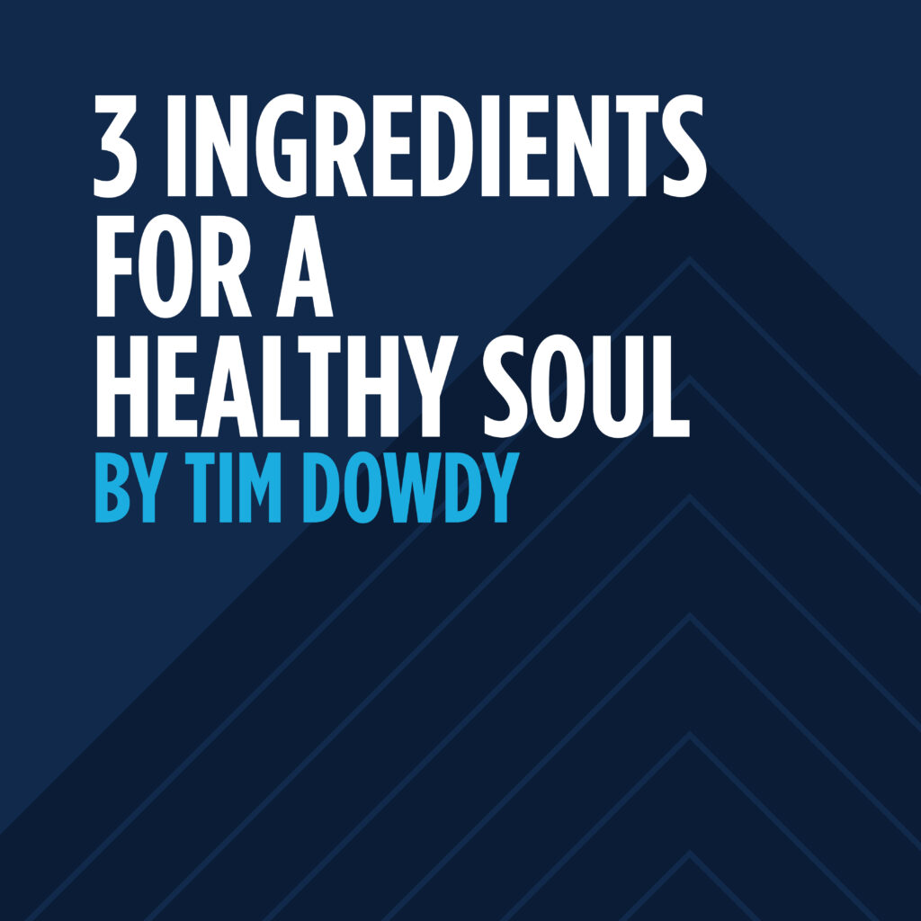 Three Ingredients for a Healthy Soul