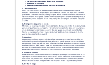 2310 E 30 Evangelistic Ideas SPAN WEB