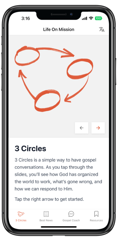 2606 N Life On Mission App Phone Mockup 3 Circles